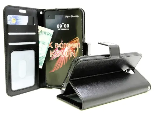 billigamobilskydd.se Crazy Horse Lompakko LG X Screen (K500N)
