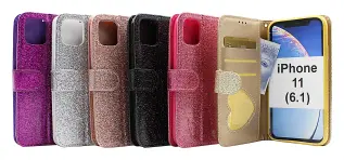 billigamobilskydd.se Standcase Glitter Wallet iPhone 11 (6.1)