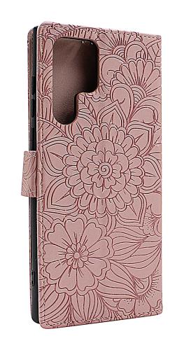billigamobilskydd.se Flower Standcase Wallet Samsung Galaxy S22 Ultra 5G