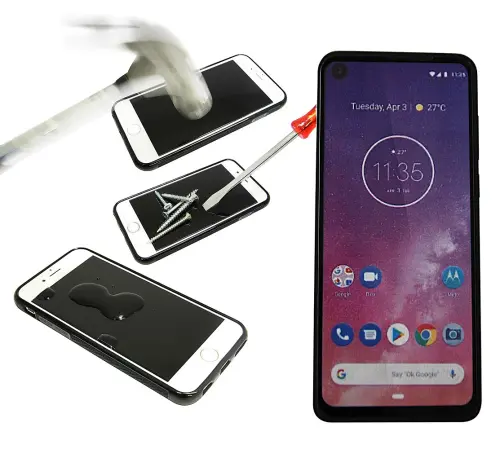 Full Frame Karkaistusta Lasista Motorola One Vision