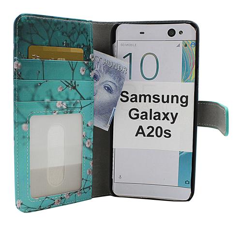 Coverin Skimblocker Design Magneettilompakko Samsung Galaxy A20s (A207F/DS)