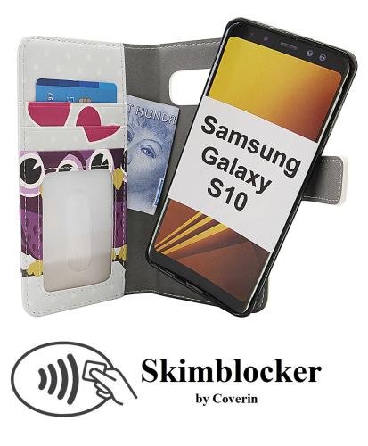 Coverin Skimblocker Design Magneettilompakko Samsung Galaxy S10 (G973F)