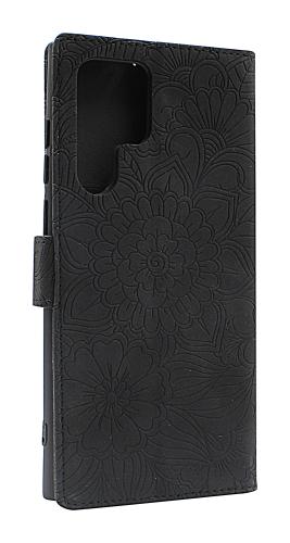 billigamobilskydd.se Flower Standcase Wallet Samsung Galaxy S22 Ultra 5G