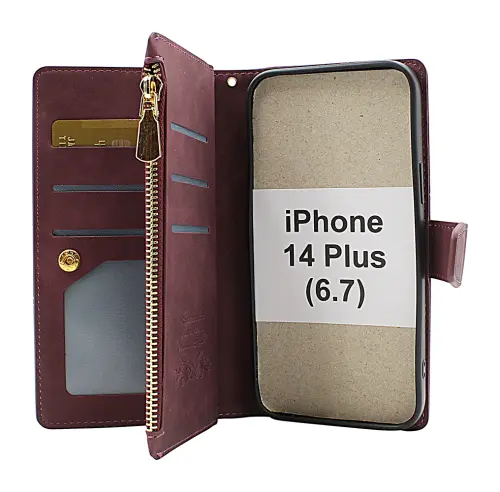 billigamobilskydd.se XL Standcase Luksuskotelo puhelimeen iPhone 14 Plus (6.7)