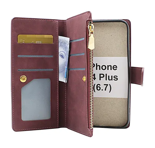 billigamobilskydd.se XL Standcase Luksuskotelo puhelimeen iPhone 14 Plus (6.7)