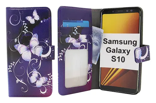 Coverin Skimblocker Design Magneettilompakko Samsung Galaxy S10 (G973F)