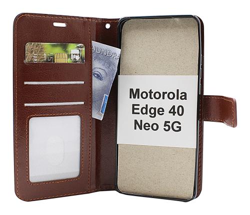 billigamobilskydd.se Crazy Horse Lompakko Motorola Edge 40 Neo 5G