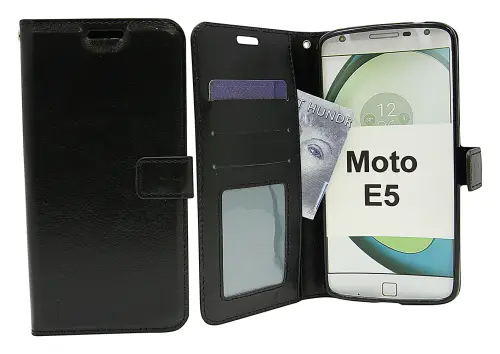 billigamobilskydd.se Crazy Horse Lompakko Motorola Moto E5 / Moto E (5th gen)