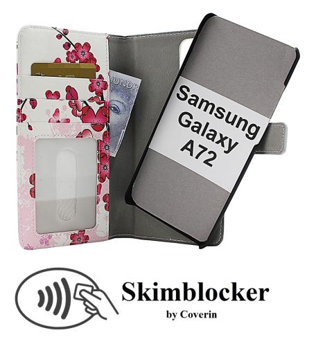 Coverin Skimblocker Design Magneettilompakko Samsung Galaxy A72 (A725F/DS)