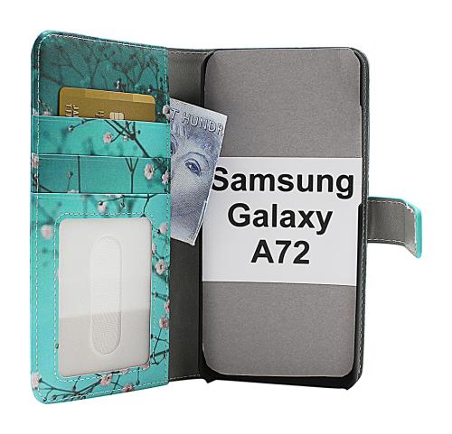 Coverin Skimblocker Design Magneettilompakko Samsung Galaxy A72 (A725F/DS)