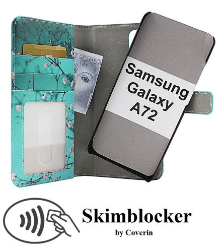 Coverin Skimblocker Design Magneettilompakko Samsung Galaxy A72 (A725F/DS)