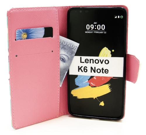 billigamobilskydd.se Kuviolompakko Lenovo K6 Note