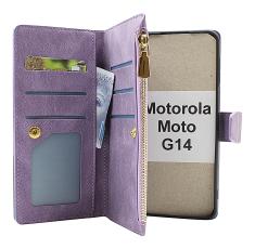 billigamobilskydd.se XL Standcase Luksuskotelo puhelimeen Motorola Moto G14