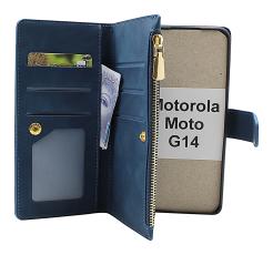billigamobilskydd.se XL Standcase Luksuskotelo puhelimeen Motorola Moto G14