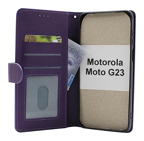 billigamobilskydd.se Zipper Standcase Wallet Motorola Moto G23