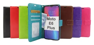 billigamobilskydd.se Crazy Horse Lompakko Motorola Moto E6 Plus