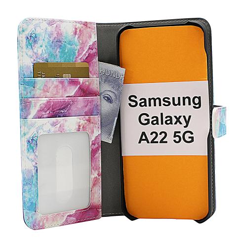 Coverin Skimblocker Design Magneettilompakko Samsung Galaxy A22 5G (SM-A226B)