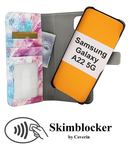 Coverin Skimblocker Design Magneettilompakko Samsung Galaxy A22 5G (SM-A226B)