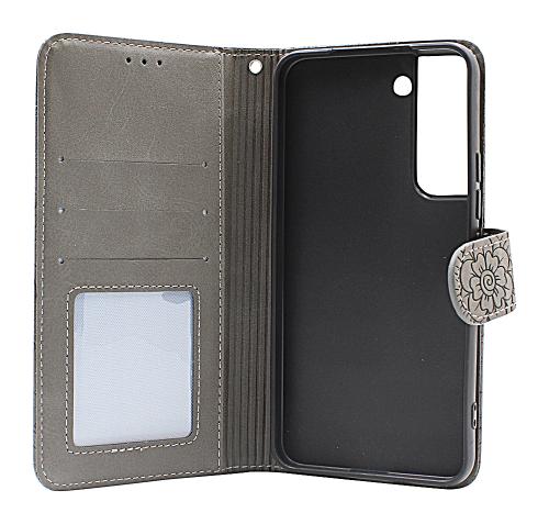 billigamobilskydd.se Flower Standcase Wallet Samsung Galaxy S22 5G