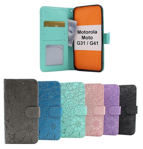 billigamobilskydd.se Flower Standcase Wallet Motorola Moto G31/G41