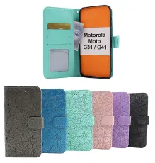billigamobilskydd.se Flower Standcase Wallet Motorola Moto G31/G41