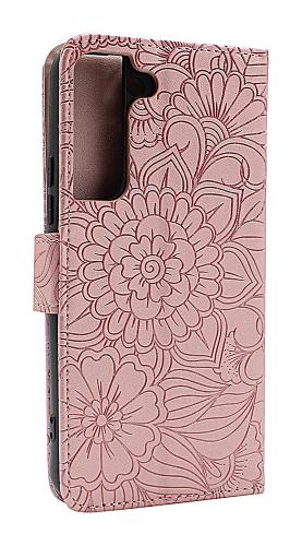 billigamobilskydd.se Flower Standcase Wallet Samsung Galaxy S22 5G