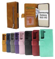 billigamobilskydd.se Zipper Standcase Wallet Samsung Galaxy S22 5G