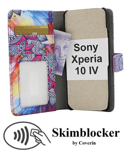 Coverin Skimblocker Design Magneettilompakko Sony Xperia 10 IV 5G (XQ-CC54)