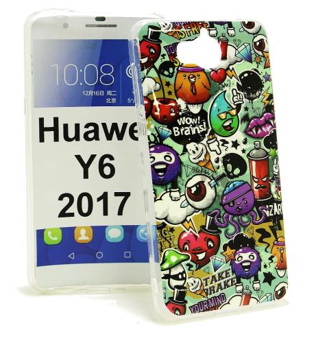 billigamobilskydd.se TPU-Designkotelo Huawei Y6 2017 (MYA-L41)