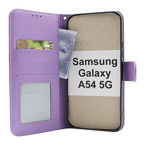 billigamobilskydd.se Flower Standcase Wallet Samsung Galaxy A54 5G