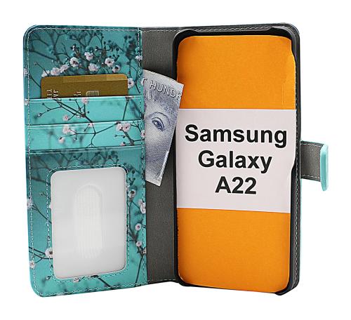 Coverin Skimblocker Design Magneettilompakko Samsung Galaxy A22 (SM-A225F/DS)