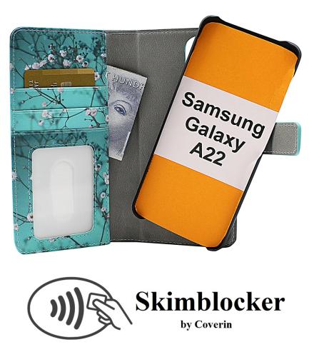 Coverin Skimblocker Design Magneettilompakko Samsung Galaxy A22 (SM-A225F/DS)