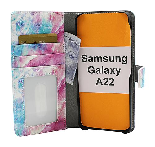 Coverin Skimblocker Design Magneettilompakko Samsung Galaxy A22 (SM-A225F/DS)