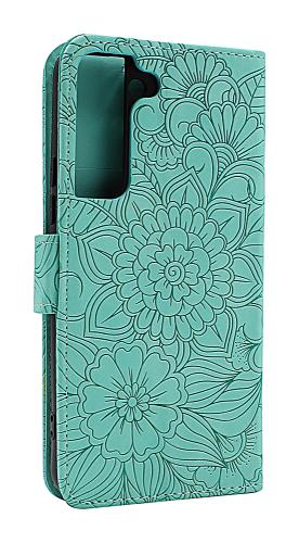 billigamobilskydd.se Flower Standcase Wallet Samsung Galaxy S22 5G