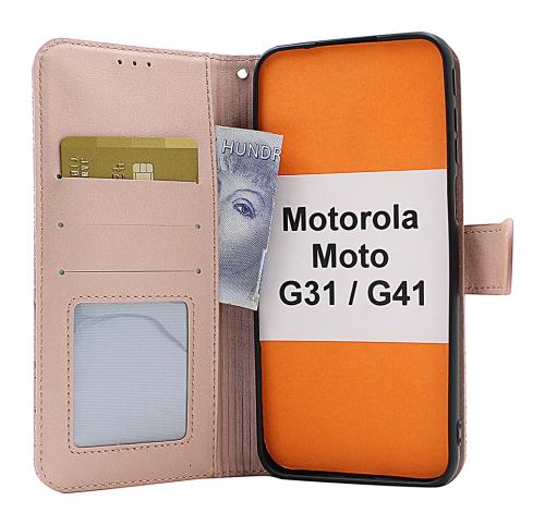 billigamobilskydd.se Flower Standcase Wallet Motorola Moto G31/G41