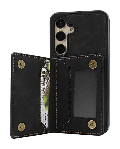 billigamobilskydd.se Samsung Galaxy S24 / S25 5G CardCase Luxe Suojakuori