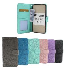 billigamobilskydd.se Flower Standcase Wallet iPhone 14 Pro (6.1)