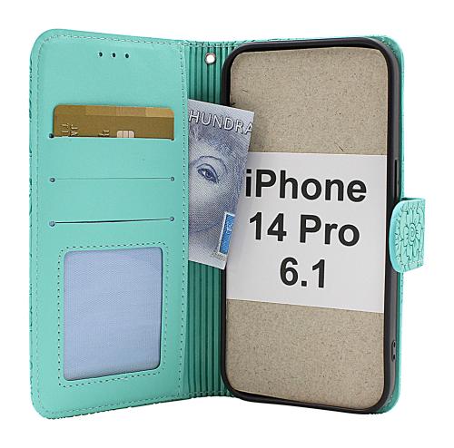 billigamobilskydd.se Flower Standcase Wallet iPhone 14 Pro (6.1)