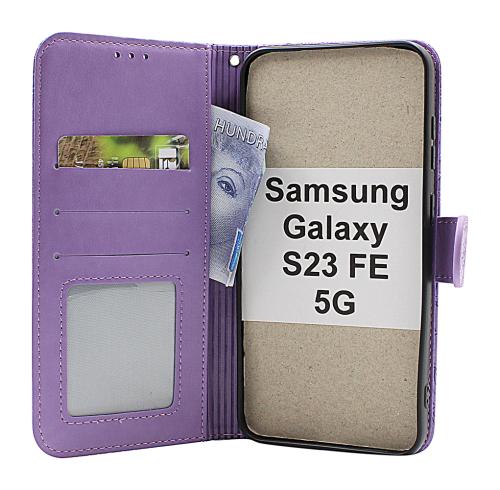 billigamobilskydd.se Flower Standcase Wallet Samsung Galaxy S23 FE 5G