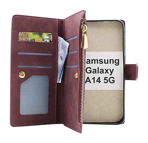 billigamobilskydd.se XL Standcase Luksuskotelo puhelimeen Samsung Galaxy A14 4G / 5G