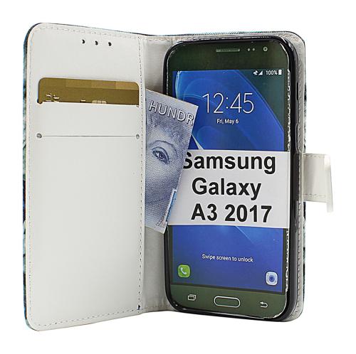 billigamobilskydd.se Kuviolompakko Samsung Galaxy A3 2017 (A320F)