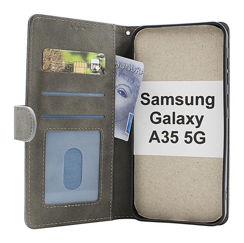 billigamobilskydd.se Zipper Standcase Wallet Samsung Galaxy A35 5G