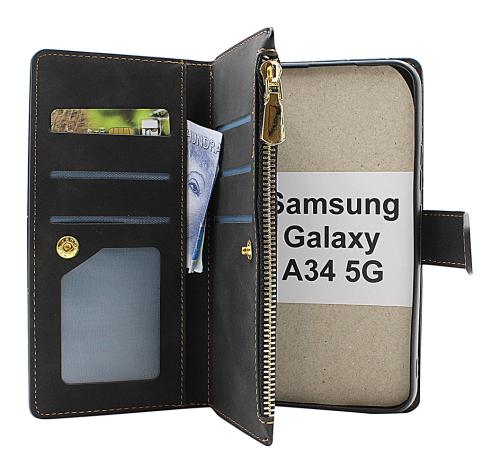 billigamobilskydd.se XL Standcase Luksuskotelo puhelimeen Samsung Galaxy A34 5G