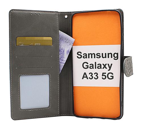 billigamobilskydd.se Flower Standcase Wallet Samsung Galaxy A33 5G (A336B)