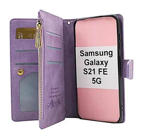 billigamobilskydd.se XL Standcase Luksuskotelo puhelimeen Samsung Galaxy S21 FE 5G (SM-G990B)