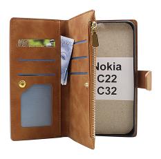 billigamobilskydd.se XL Standcase Luksuskotelo puhelimeen Nokia C22 / C32