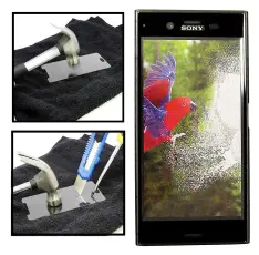 Coverin Full Frame Karkaistusta Lasista Sony Xperia XZ1 (G8341)