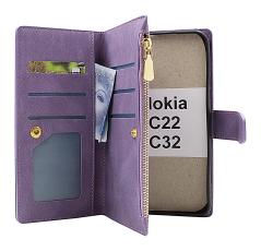 billigamobilskydd.se XL Standcase Luksuskotelo puhelimeen Nokia C22 / C32