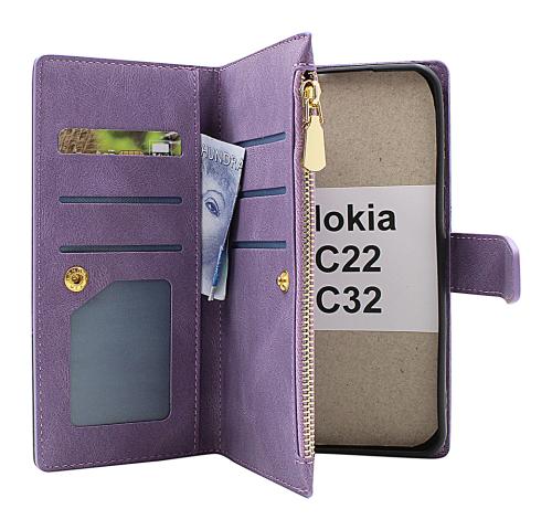 billigamobilskydd.se XL Standcase Luksuskotelo puhelimeen Nokia C22 / C32