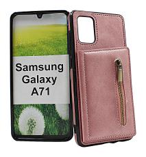 billigamobilskydd.se Zipper CardCase suojakuori puhelimille Samsung Galaxy A71 (A715F/DS)